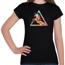PRINTFASHION Unikornis - Női póló - Fekete női póló