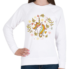 PRINTFASHION Unikornis - Női pulóver - Fehér
