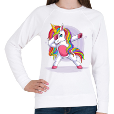 PRINTFASHION Unikornis - Női pulóver - Fehér