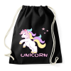 PRINTFASHION unikornis - Sportzsák, Tornazsák - Fekete