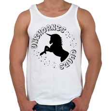 PRINTFASHION Unikornis Squad - Férfi atléta - Fehér