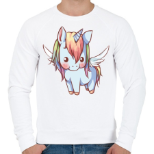 PRINTFASHION Unikornis szárnyakkal - Férfi pulóver - Fehér férfi pulóver, kardigán