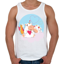 PRINTFASHION Unikornis szerelem - Férfi atléta - Fehér atléta, trikó