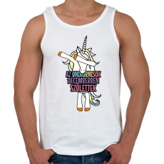 PRINTFASHION Unikornis szülinap december - Férfi atléta - Fehér