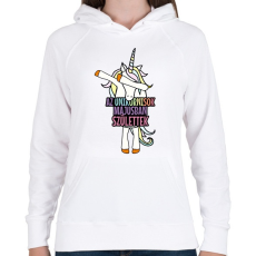 PRINTFASHION Unikornis szülinap május - Női kapucnis pulóver - Fehér