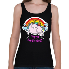 PRINTFASHION Unikornis szülinap - Női atléta - Fekete