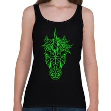 PRINTFASHION Unikornis vektor - Női atléta - Fekete női trikó