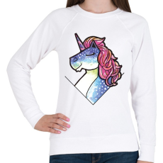 PRINTFASHION Unikornis vízfesték - Női pulóver - Fehér