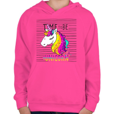 PRINTFASHION Unikornisok ideje - Gyerek kapucnis pulóver - Fukszia gyerek pulóver, kardigán