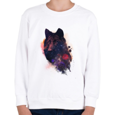 PRINTFASHION Universal wolf - Gyerek pulóver - Fehér