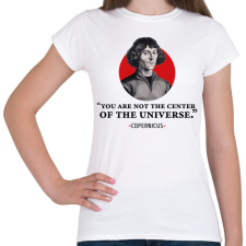 PRINTFASHION Universe - Copernicus - Női póló - Fehér női póló