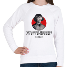 PRINTFASHION Universe - Copernicus - Női pulóver - Fehér