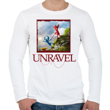 PRINTFASHION Unravel - Férfi hosszú ujjú póló - Fehér férfi póló