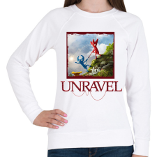 PRINTFASHION Unravel - Női pulóver - Fehér női pulóver, kardigán