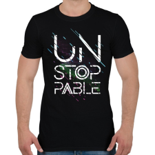 PRINTFASHION Unstoppable - Férfi póló - Fekete férfi póló