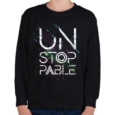 PRINTFASHION Unstoppable - Gyerek pulóver - Fekete gyerek pulóver, kardigán