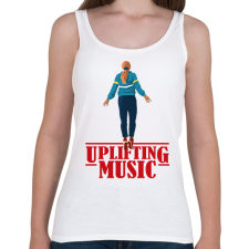 PRINTFASHION Uplifting Music Stranger Things - Női atléta - Fehér női trikó
