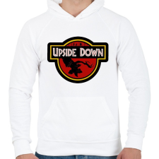 PRINTFASHION Upside Down - Férfi kapucnis pulóver - Fehér férfi pulóver, kardigán