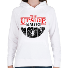 PRINTFASHION upside down - Női kapucnis pulóver - Fehér női pulóver, kardigán