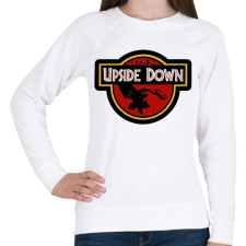 PRINTFASHION Upside Down - Női pulóver - Fehér női pulóver, kardigán