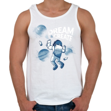 PRINTFASHION Űr graffiti - Férfi atléta - Fehér atléta, trikó