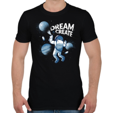 PRINTFASHION Űr graffiti - Férfi póló - Fekete