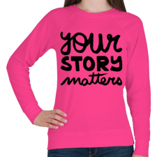 PRINTFASHION UR story matters - Női pulóver - Fukszia női pulóver, kardigán