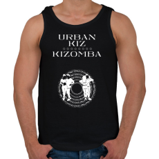 PRINTFASHION Urbankiz Kizomba dancer S0202 white - Férfi atléta - Fekete