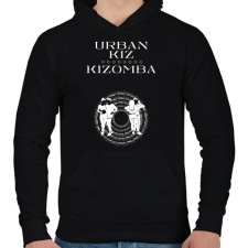 PRINTFASHION Urbankiz Kizomba dancer S0202 white - Férfi kapucnis pulóver - Fekete férfi pulóver, kardigán