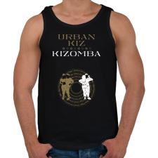 PRINTFASHION Urbankiz Kizomba dancer S0208 gold-white - Férfi atléta - Fekete atléta, trikó