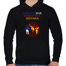 PRINTFASHION UrbanKiz Kizomba Semba táncos S0201-forBlack - Férfi kapucnis pulóver - Fekete férfi pulóver, kardigán