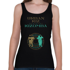 PRINTFASHION UrbanKiz Kizomba táncos S0206 gold-green - Női atléta - Fekete női trikó