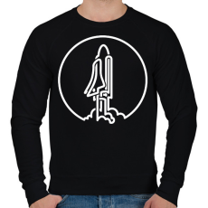 PRINTFASHION Űrhajó - Férfi pulóver - Fekete