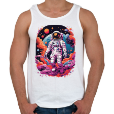 PRINTFASHION Űrhajós az űrben - Férfi atléta - Fehér atléta, trikó