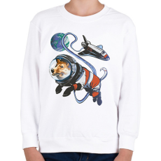 PRINTFASHION Űrhajós corgi - Gyerek pulóver - Fehér