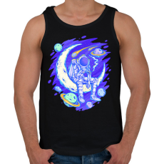 PRINTFASHION űrhajós - Férfi atléta - Fekete