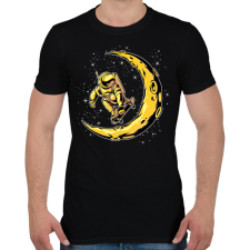 PRINTFASHION Űrhajós - Férfi póló - Fekete férfi póló