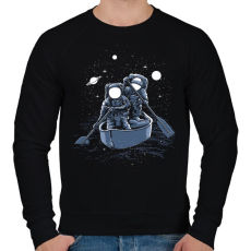 PRINTFASHION Űrhajós - Férfi pulóver - Fekete