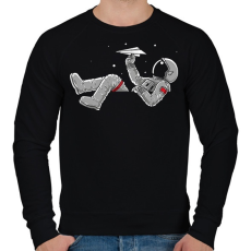 PRINTFASHION Űrhajós - Férfi pulóver - Fekete