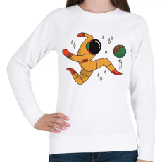 PRINTFASHION Űrhajós focista - Női pulóver - Fehér
