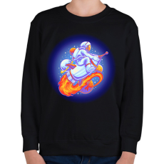 PRINTFASHION űrhajós - Gyerek pulóver - Fekete