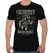 PRINTFASHION Űrhajós kaland - Férfi póló - Fekete férfi póló