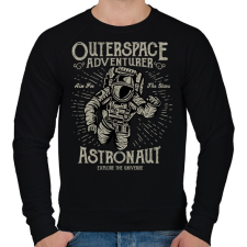 PRINTFASHION Űrhajós kaland - Férfi pulóver - Fekete férfi pulóver, kardigán