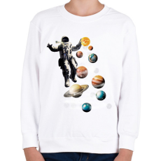 PRINTFASHION Űrhajós karácsonyfa - Gyerek pulóver - Fehér