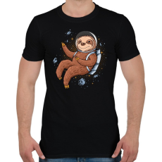 PRINTFASHION Űrhajós lajhár - Férfi póló - Fekete