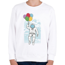 PRINTFASHION Űrhajós lufikkal - Gyerek pulóver - Fehér gyerek pulóver, kardigán