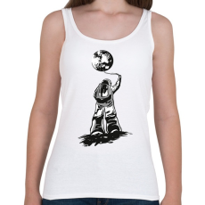 PRINTFASHION Űrhajós lufival - Női atléta - Fehér