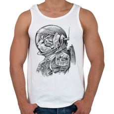 PRINTFASHION Űrhajós macska - Férfi atléta - Fehér