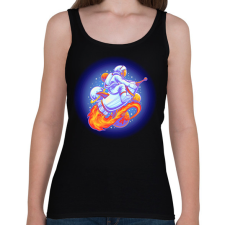 PRINTFASHION űrhajós - Női atléta - Fekete női trikó