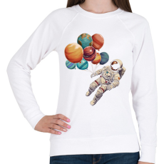 PRINTFASHION Űrhajós - Női pulóver - Fehér